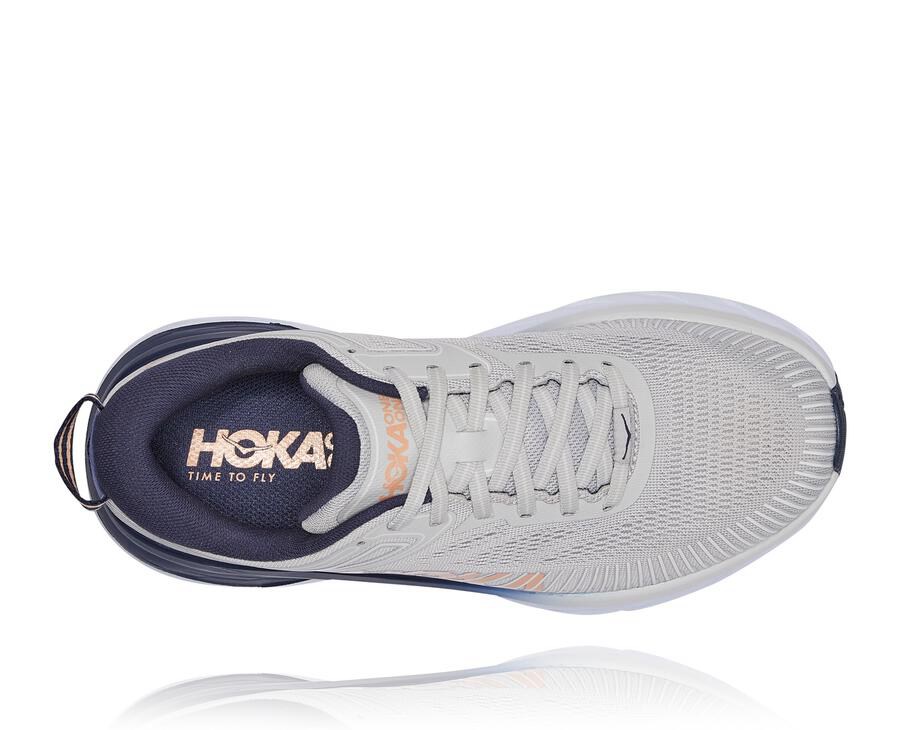 Hoka One One Løbesko Dame - Bondi 7 - Grå/Sort - 481056FIQ